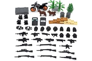 VICVIK Swat Team Soldiers Military Weapons Gun Toy Mini Motorcycles Building Blocks Pack for Boys Age 6+ Compatible with Major Brands Minifigure Accessories