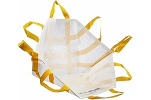 Graham Medical Mega-Mover Transport Chair, 36" x 36", White/Yellow (Pack of 1)