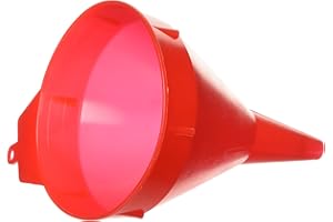 WirthCo 32091 Funnel King Red Polyethylene Safety Funnel - 1 Pint Capacity