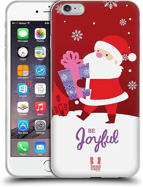 Immagini Natale Iphone 6.Head Case Designs Babbo Natale Decorazioni Natalizie Cover In Morbido Gel Compatibile Con Iphone 6 Plus Iphone 6s Plus Amazon It Elettronica