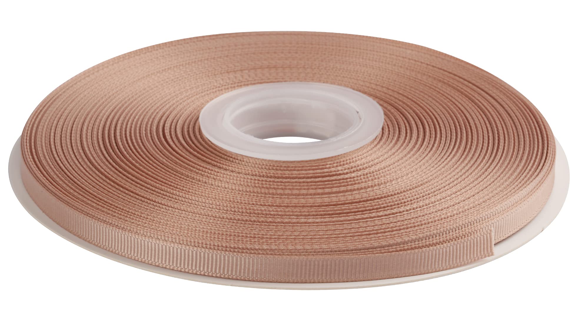 AVANAVA 6mm Wide Grosgrain Ribbon - 45 Meters, Ideal for Gift Wrapping, Hair Bows, Home Decor, Flower Arrangement (835-Tan)