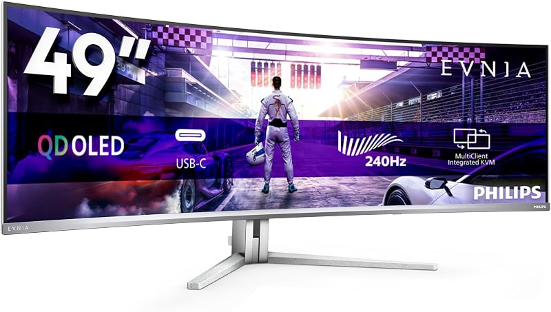 Philips Evnia 49M2C8900 OLED 49 inch Curved Gaming Monitor 240 Hz HDR400