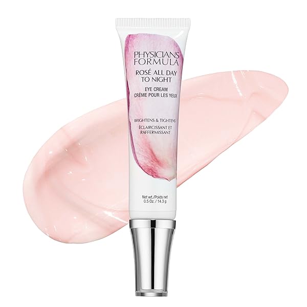 PHYSICIANS FORMULA ROSÉ ALL DAY TO NIGHT EYE CREAM, DARK CIRCLES, PUFFINESS, BAGS UNDER EYES, WRINKLES | DERMATOLOGIST TESTED, CLINICIALLY TESTED, HYPOALLERGENIC