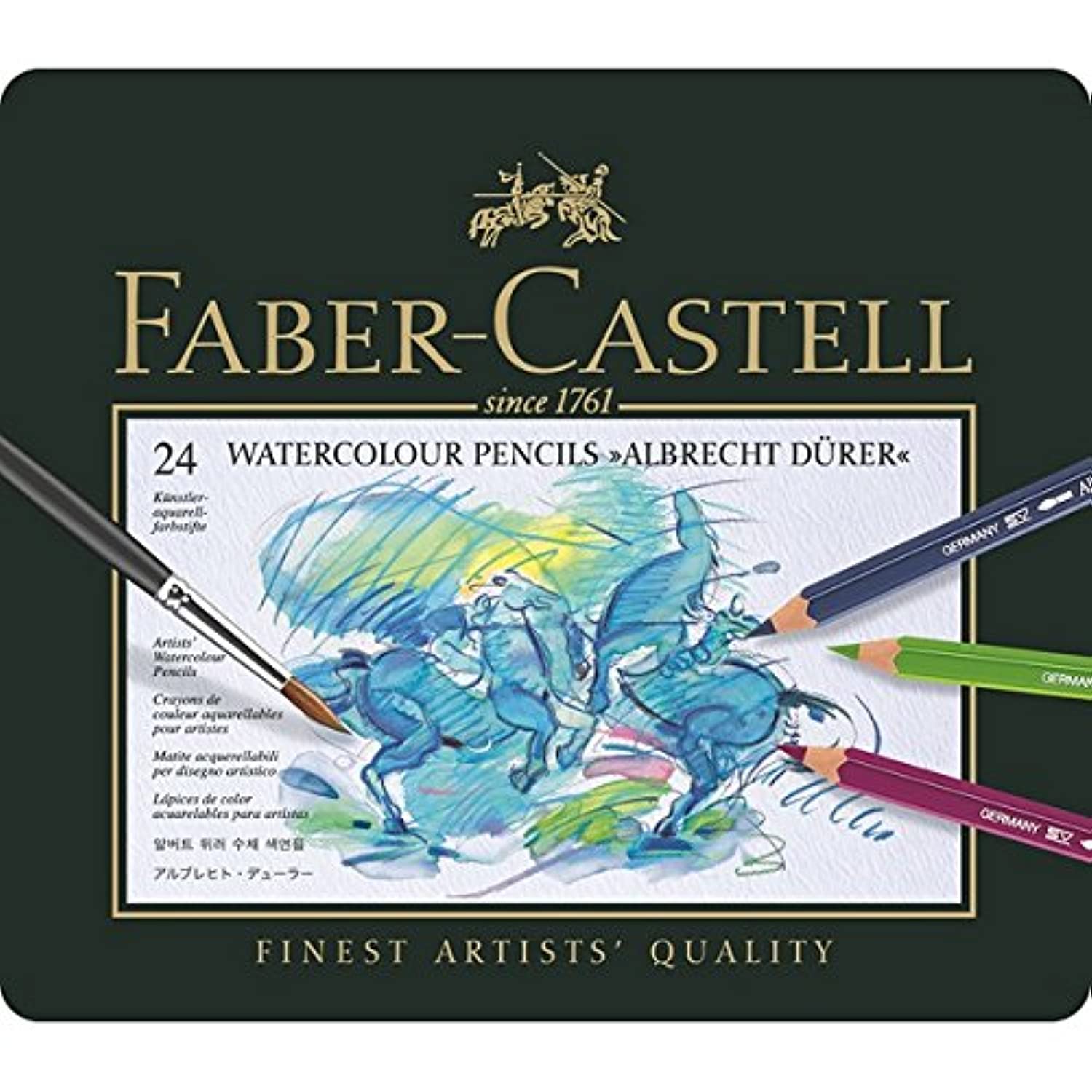 Faber-Castell Albrecht Dürer Multi 24pc (S) Colour Pencil - Colour Pencils (24 PCS) (S), Multi, Multicolour, Hexagonal