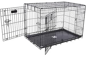 Precision Pet Products Two Door Provalue Wire Dog Crate, 42 Inch, For Pets 70-90 lbs, With 5-Point Locking System
