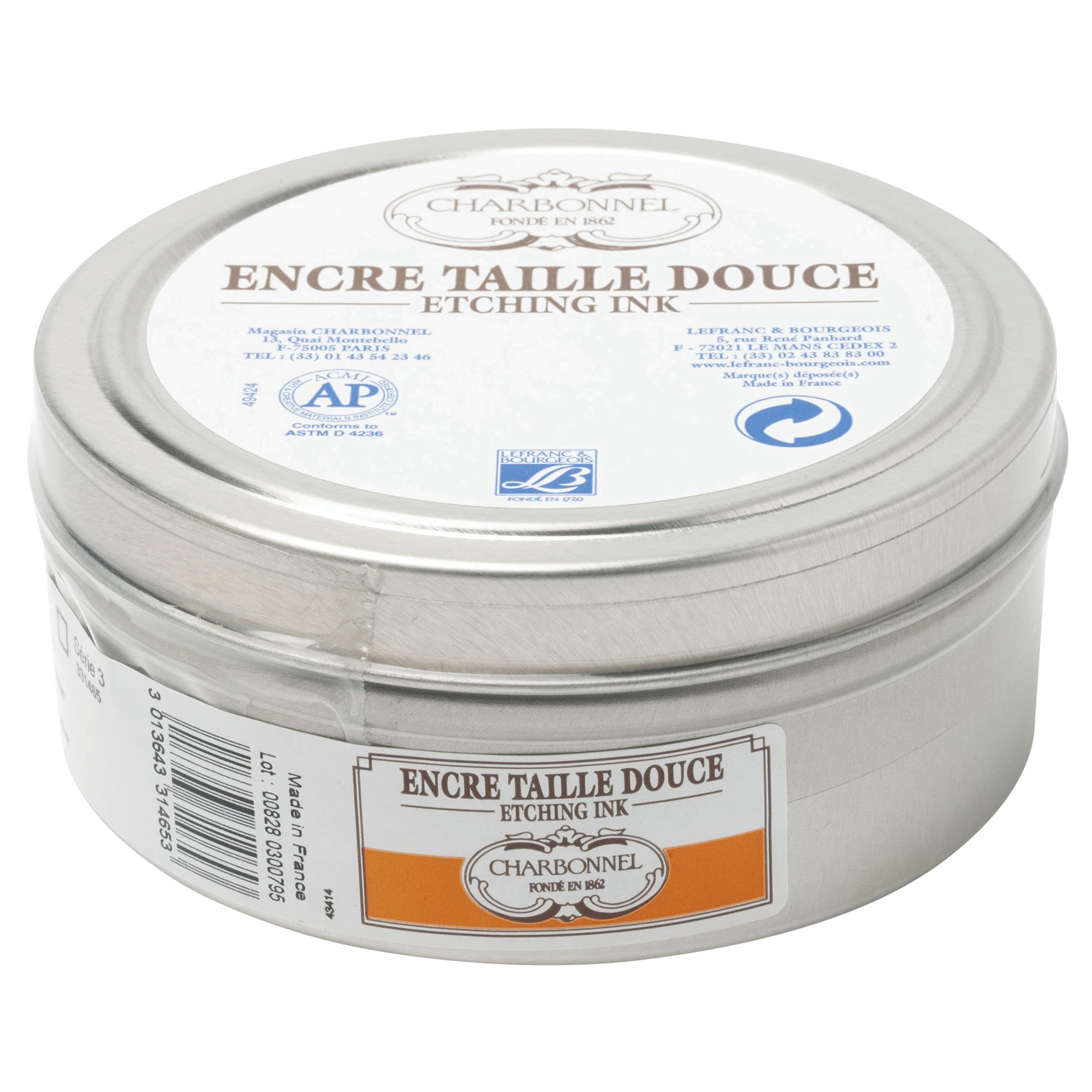 Lefranc and Bourgeois Charbonnel etching ink, dark yellow, 200ml Topf - Kupferdruckfarbe