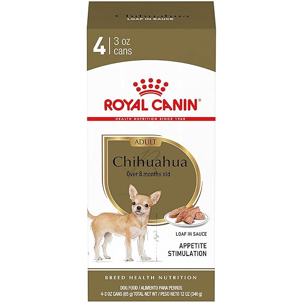 ROYAL CANIN BREED HEALTH NUTRITION CHIHUAHUA ADULT LOAF IN SAUCE WET DOG FOOD, 3 OZ CAN (4-PACK)