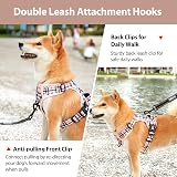 PoyPet No Pull Dog Harness Reflective Front Back Attachments Medium Beige view 4
