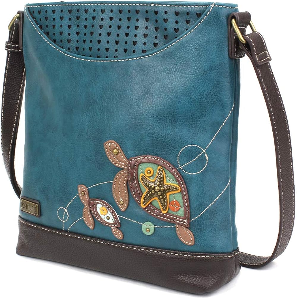 CHALA Sweet Messenger Tote Bag Two Turtles - Turquoise, Two Turtle - Turquoise - Image 3