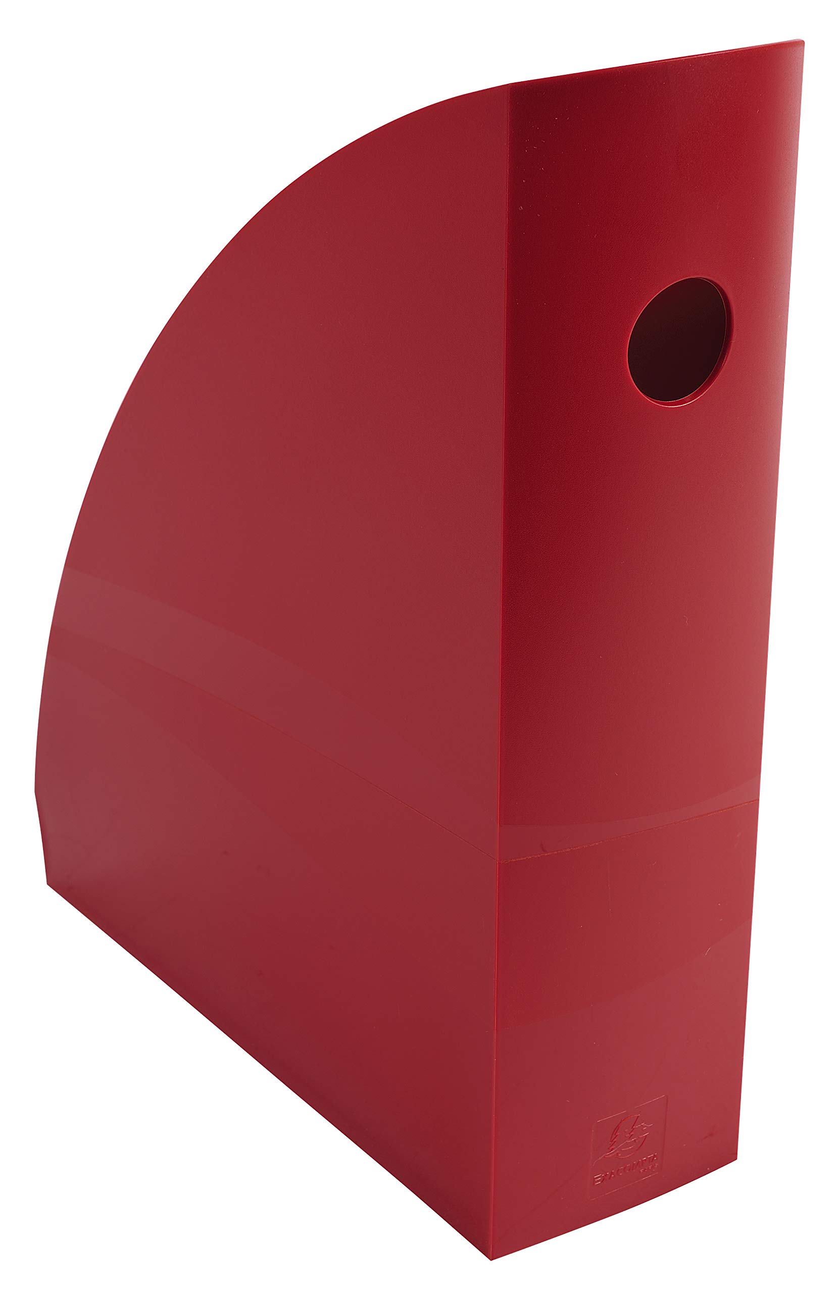 Exacompta - Ref 18218D - Magazine File MAG-CUBE - 266 x 82 x 305mm, Finger Hole on Spine, Suitable for A4+ Documents, Large Storage Capacity - Iderama Red Carmin (Pack of 6)