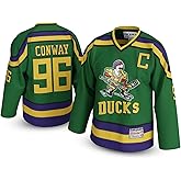 Charlie Conway #96 Mighty Ducks Jersey – Movie Ice Hockey Shirt, 90s Throwback, Stitched Letters, Breathable Fabric, S–5XL