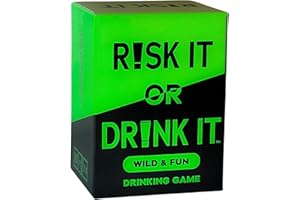 RISK IT OR DRINK IT - Fun Drinking Game for Pregame, Game Night, College - 150 Hilarious Dares, Funny Challenges & Questions 
