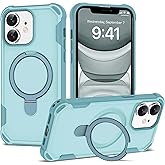 PeakFuel Compatible with iPhone 11 Case 6.1'' with Magnetic Ring Stand [Military Drop Protection][Compatible with MagSafe] Shockproof 11 Phone Case for Men Wowen,Cyan