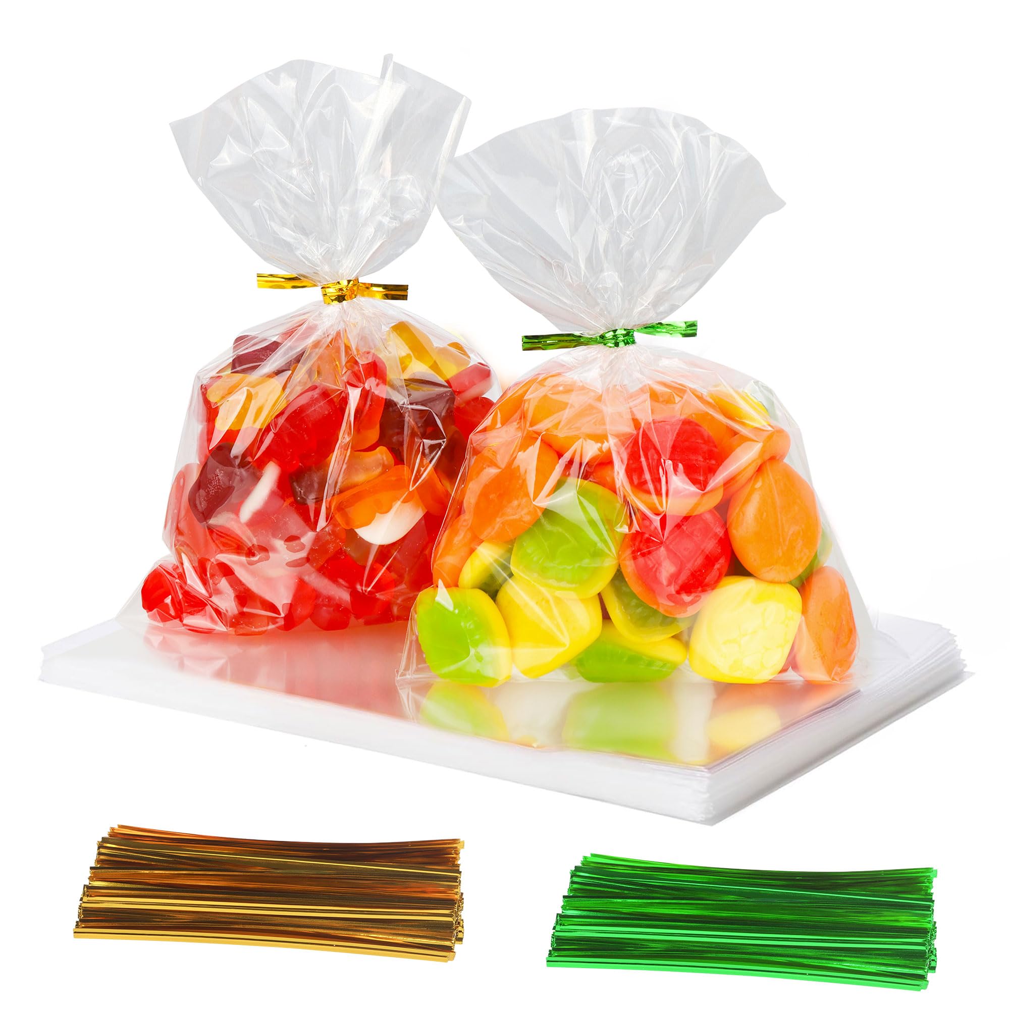 Photo 1 of **100Pack Clear Cellophane Treat Bags: 5x7 Inch Small Clear Plastic Gift Bags with 110 Gold & Green Twist Ties for Gift Wrapping, Packaging Candy, Party Favors, Cookies, Snacks and Cotton Candy
**tubby todd - all over ointment for eczema