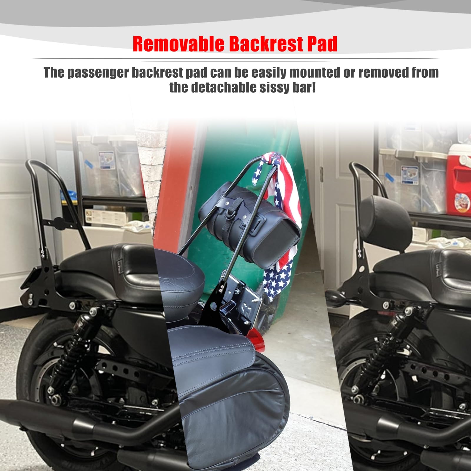 Mua Goldfire Motorcycle Sissy Bar Detachable Rear Passenger Upright ...