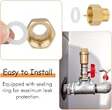 Svalor 1/2 in Female to 3/8 in Male BSP Brass Hex Bushing Connector 2pcs view 6