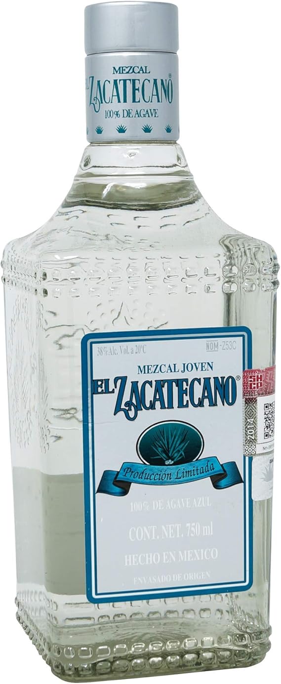 Mezcal El Zacatecano Joven Blanco 100 750 ml Alimentos y Bebidas