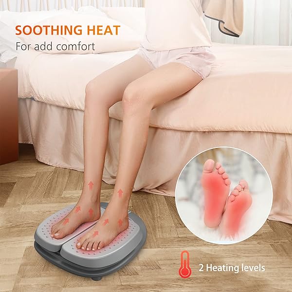 SNAILAX VIBRATION FOOT MASSAGER WITH HEAT,REMOTE CONTROL,ADJUSTABLE VIBRATION SPEED ELECTRIC MASSAGER MACHINE FOR CIRCULATION,PLANTAR FASCIITIS, PAIN