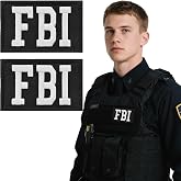 EMORBALS FBI Patch Hook and Loop System, FBI Tactical Patch for Vest, Jacket, Military Uniforms, Backpacks(2 Pack)