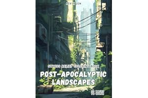 Stress Relief Coloring Book: Post-Apocalyptic Landscapes: Manga Art & Anime Enthusiasts Stress Relief Adult Coloring