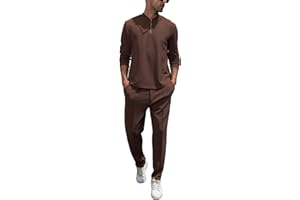 FZNHQL Fashion Men's Tracksuits 2 Piece Casual Athletic Jogging Outfits Short/Long Sleeve Track Suits for Men Set
