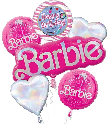 Toyland® Barbie Folienballon – 18 Zoll (46 Cm), Doppelseitig, Mit Punkten, Für Kinderpartys