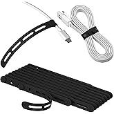 20Pcs Nearockle Silicone Cable Ties, 5.12 Inch Adjustable Cord Organizer Reusable Zip Ties for Charging Cords Earphone Comput