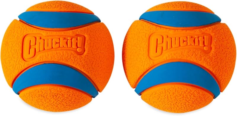 Chuckit Ultra Ball Large 7.3cm Pack of 2 Durable High Bounce Rubber Toy