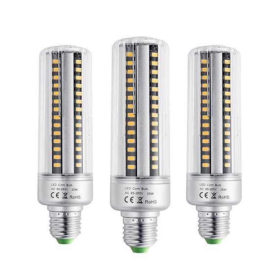 BOGAO E26/E27 25 W LED Mais Lampe,Ersatz Glühbirnen, energiesparend Home Leuchtmittel Lampe mit Abdeckung 2000 Lumen, AC230 V