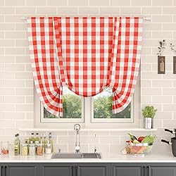 NATUS WEAVER Tie Up Curtain for Kitchen Window