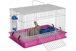 STILLCOVE Small Rabbit Cage Indoor, Guinea Pig Cages with Water Bottle & Food Dish, Bunny Enclosure for Hamster, Ferret, Rat, Chinchilla, Hedgehog, Gerbil, Mouse and Small Animal