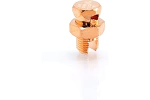 THE CIMPLE CO Size #2, 1 Pack - Copper Split Bolt Connector - Bonding Wire Connector - Grounding Split Bolt for Conductors - Copper Ground Bolt - Size S2, 1 Count