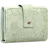 SENDEFN Wallets for Women Trifold Ladies Wallet Credit Card Holder 3 Coin Pockets with ID Window