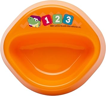 Zak! Designs Baby Genius Toddler Bowl with Curious Learner ABC Graphics, No Tip, BPA Free Plastic