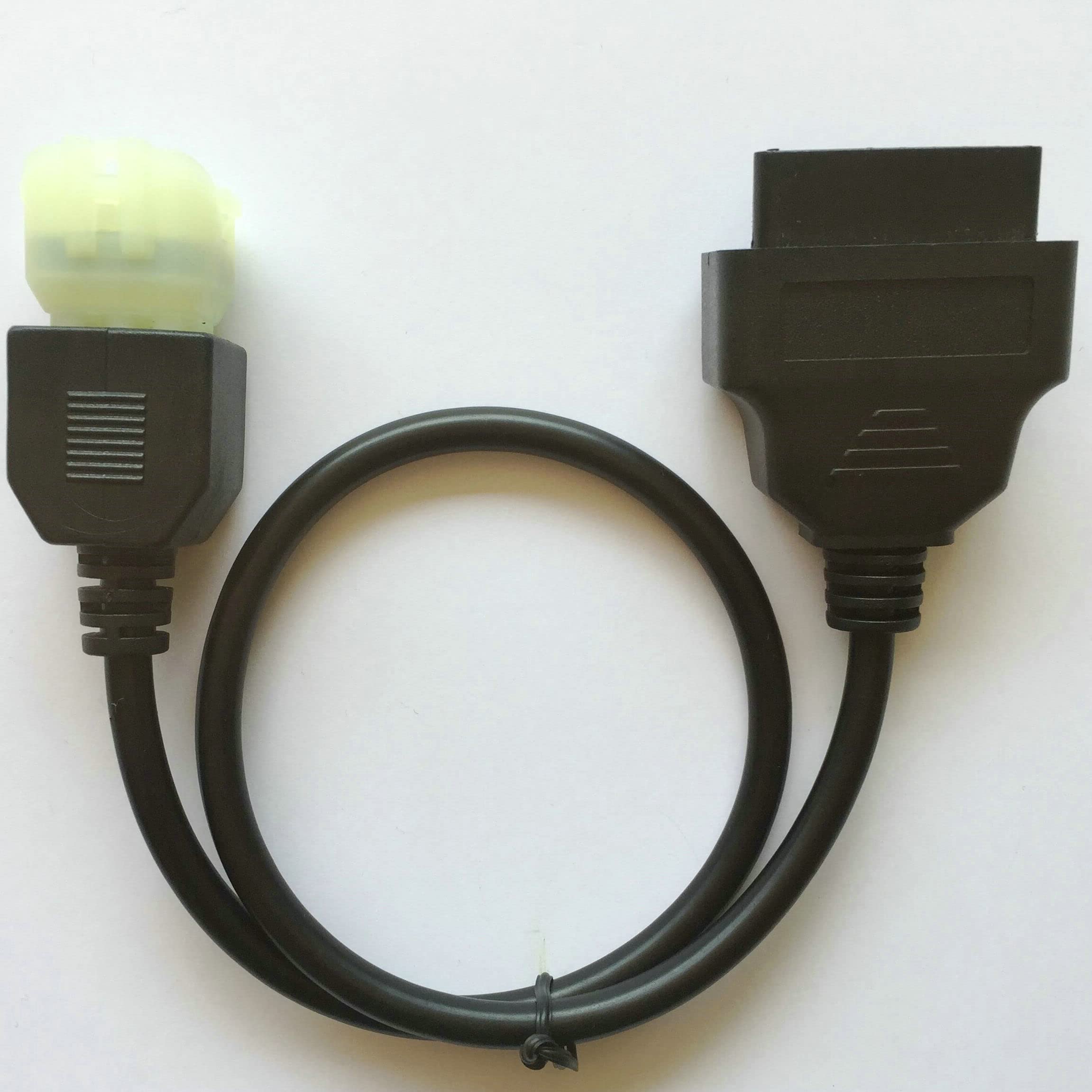OTKEFDI Motorbike 6Pin OBD Cable for Kawa saki Motorcycle OBD Diagnostic Connector