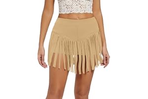 EVELUST Womens Western Cowgirl Fringe Shorts - Country Concert Outfits Rave Booty Rodeo Festival Dance Boho Tassel Bottom