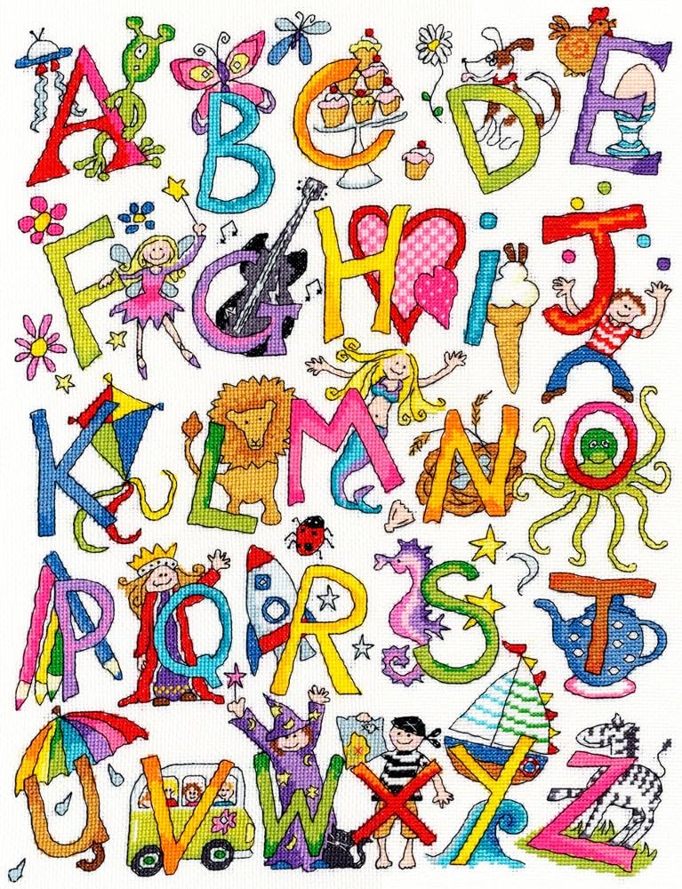 Bothy Threads XJR8 Alphabet Fun Cross Stitch Kit