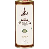 CHEKKO 100% Pure Cold-Pressed Sesame Oil, 1 Liter (33 Fl Oz) | Natural Sesame Seed Oil for Cooking, Stir-Frying &amp; Asian Dishes