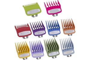 Clipper Guards Cutting Guides with Metal Clip Compatible with Wahl Clippers -Attachment #3171-500 1/8” to 1,Replacement Hair 