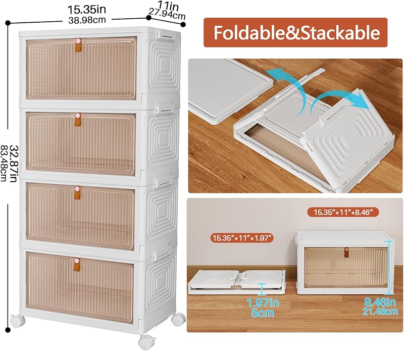 Scatole Plastica con Coperchio, 23L*4 Contenitore con Coperchio — foto 3 di 6