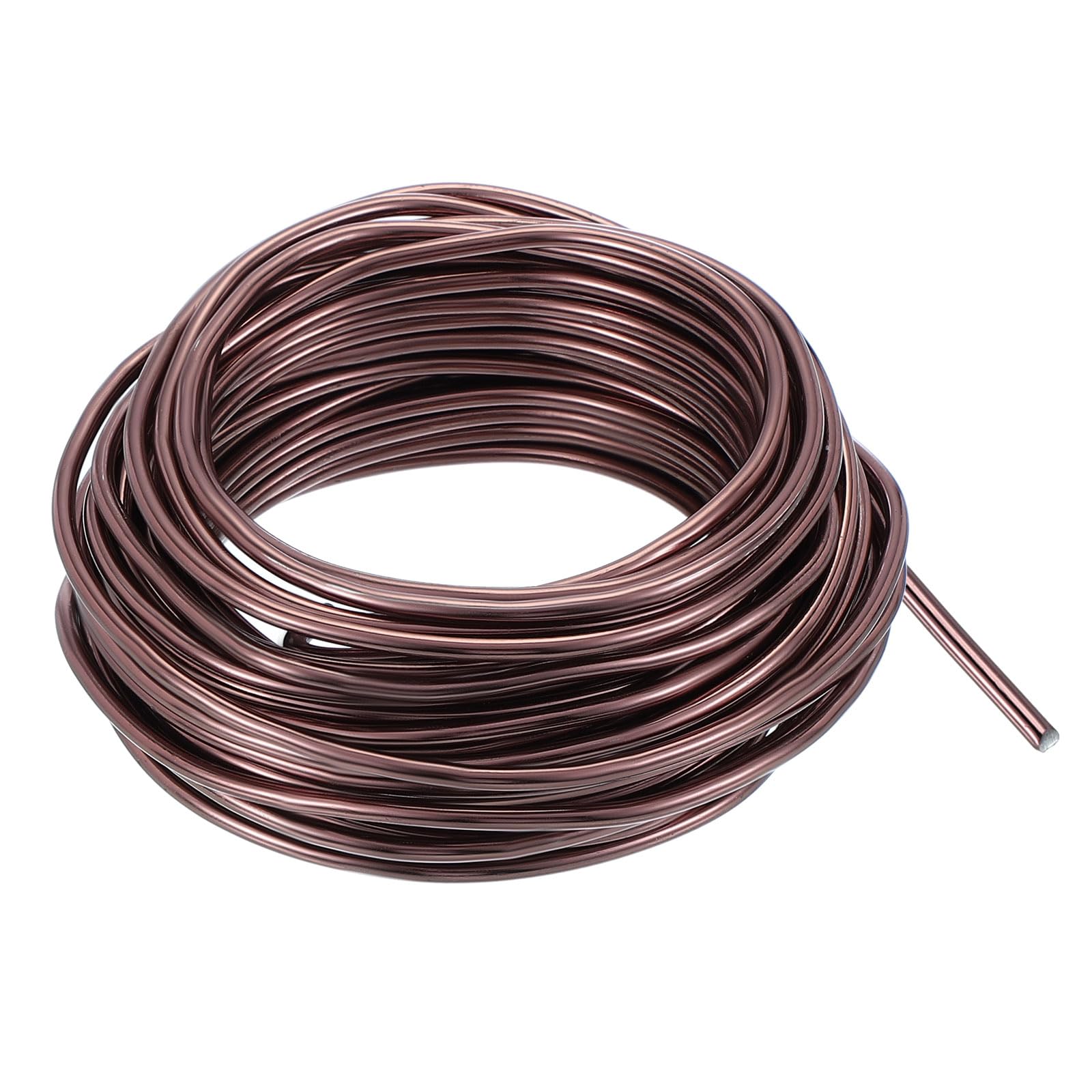 PATIKIL 3.5mm Bonsai Training Wire, 1 Roll Floral Wire Stems Anodized Aluminum Tree Wire 32.8 Feet Total for Gardening Branch Fixing, Brown