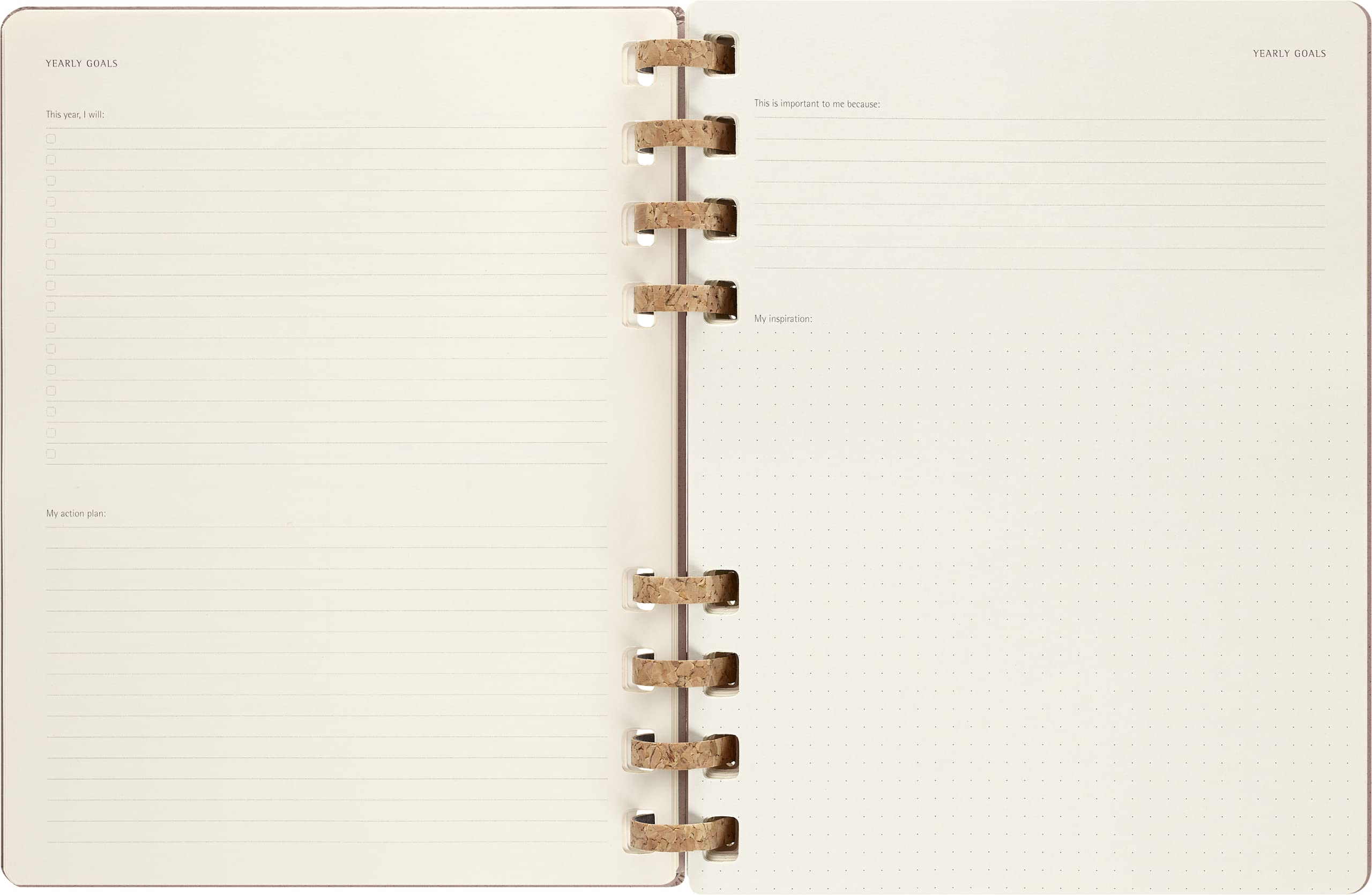 Moleskine 2024 Spiral Academic Planner, 12M, Extra Large, Crush Almond, Hard Cover (7.5 x 10)