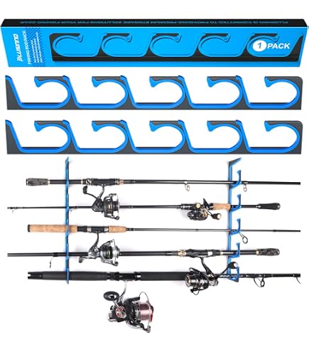 Amazon.com: Holds Up to 12 Rods Fishing Pole Rod Racks Wall or Ceiling  Mounted Fishing Pole Rod Holders for Garage Storage Organizer Fishing Gear  Equipment Gifts for Men Women (simple 2 sets