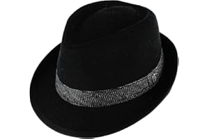 Ascentix Men’s Fedora, 2” Brim, Classic Wool Blend with Herringbone Band