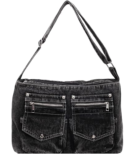 Amazon.com: Bijoux de Ja Upcycled Denim Satchel Handbag, 3