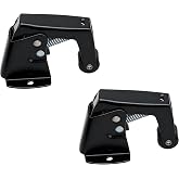 SUMBIN 2 Packs Door Catch with Door Spring Loaded Catch for Hinged-Swinging Screen and Storm Cabinets and Cupboards Doors in Black Finish