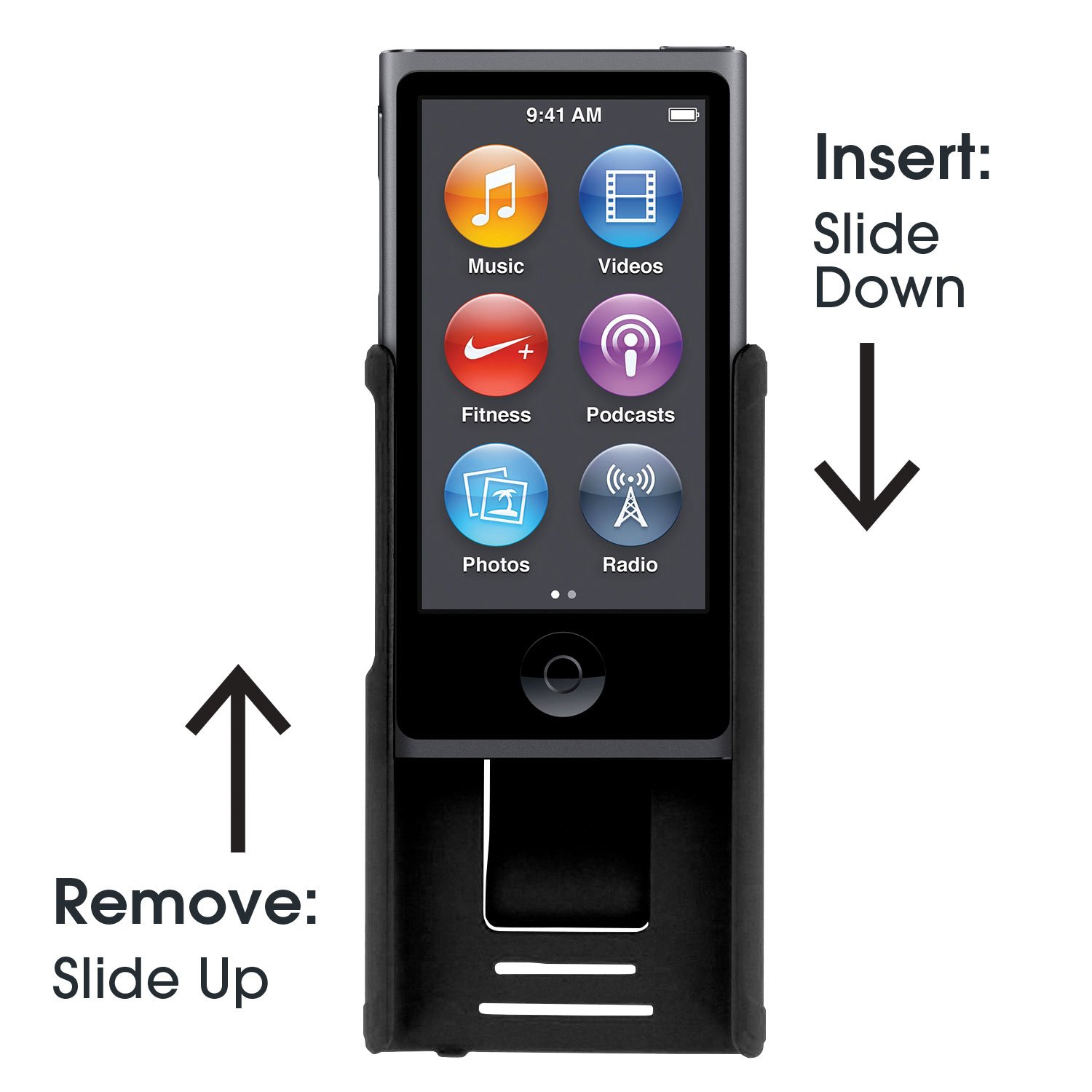 rooCASE Ultra Slim Matte (Black) Shell Case for Apple iPod Nano 7 (7th