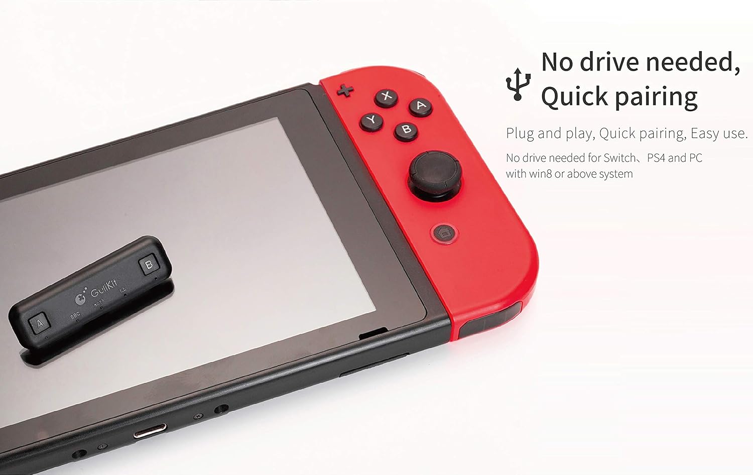 Gulikit Route Air Nintendo Switch Bluetooth Adapter Wireless Audio Transmitter PS4 PC Laptops for Airpods Bluetooth Headphone Speakers: MP3 Players & Accessories