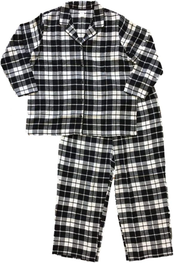black and white buffalo plaid baby pajamas