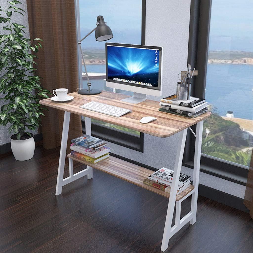 Computer Desk with Hutch and Bookshelf, Home Office Desk with Space Saving Design for Small Spaces - 31.5×19.7Inch